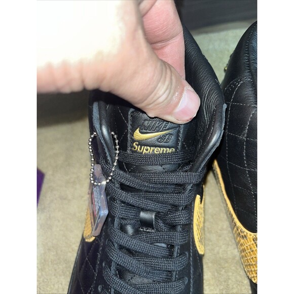Nike Sb Zoom Blazer Mid Qs Dv5078-001 Size 13 Black Snakeskin Supreme Collab main image 7